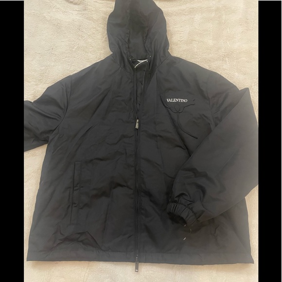 VALENTINO MENS LOGO NYLON WINDBREAKER SIZE 50/L - Picture 7 of 11